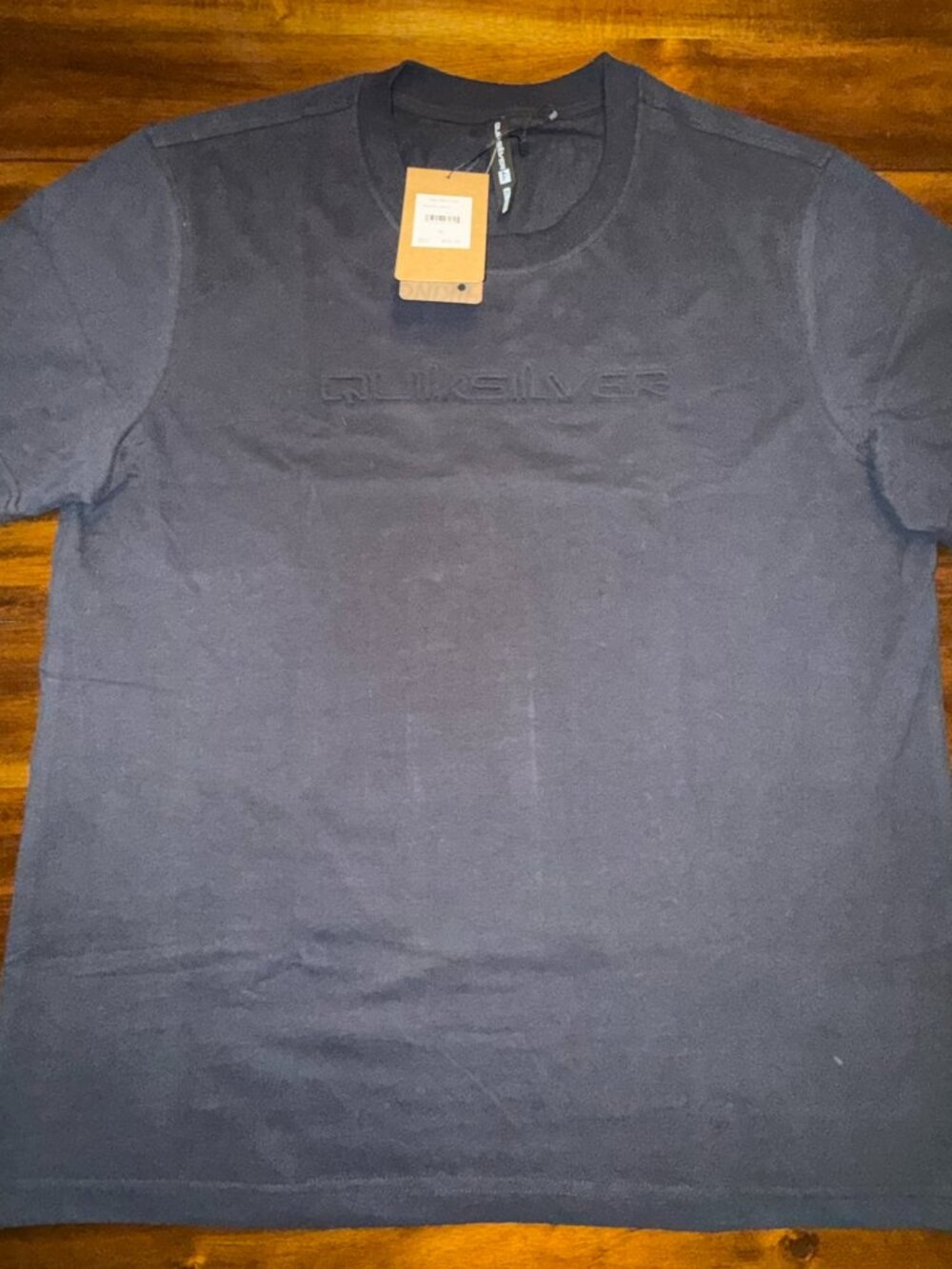 $55 Quicksilver Men's Black Onyx Raised Lettering Graphic T-Shirt  Sz XL NWT